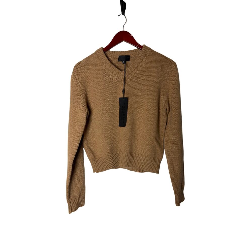 New Nili Lotan Cordon Sweater in camel tan sz M